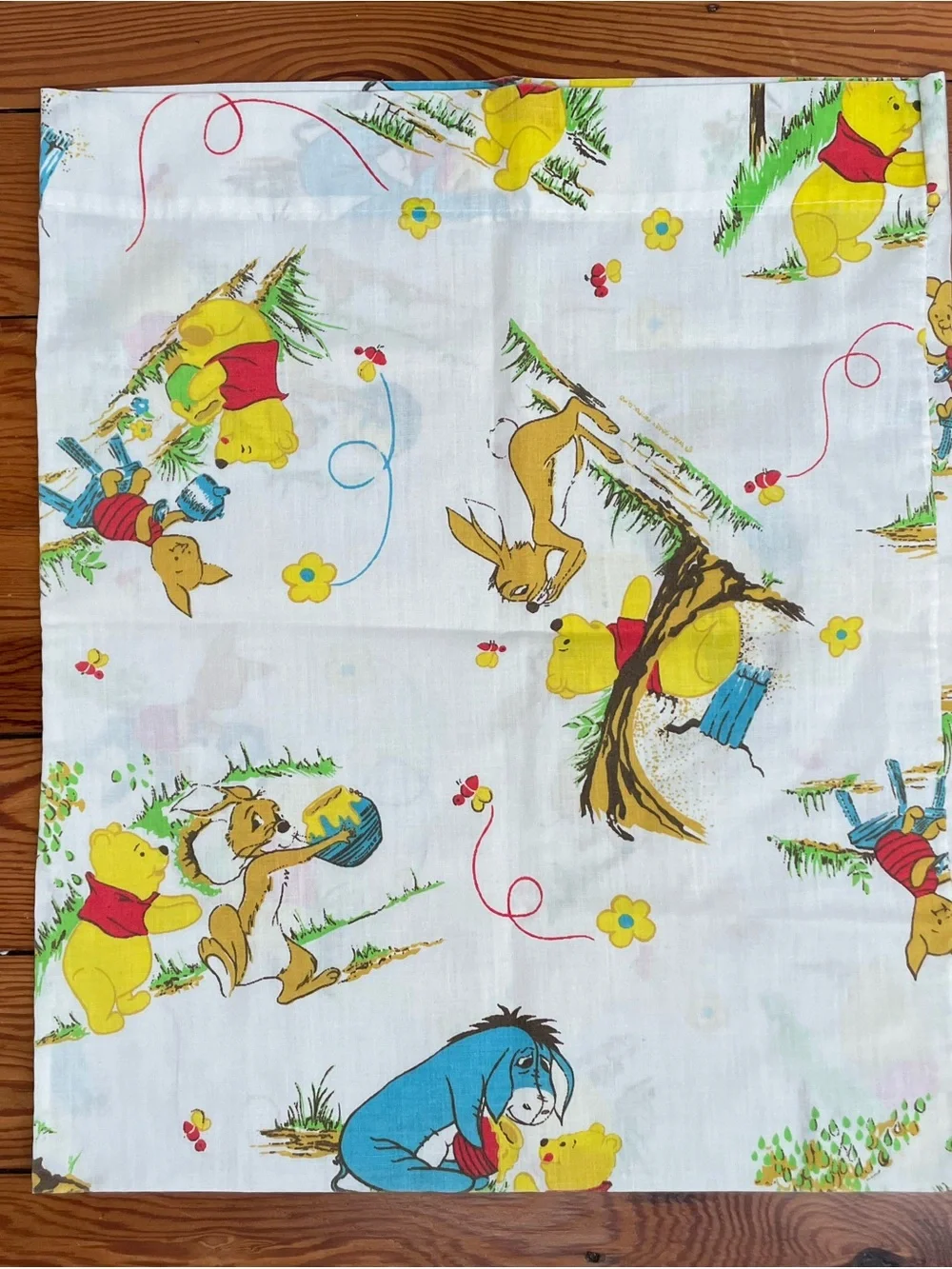 Vintage Sears Winnie the Pooh Single Pillowcase Perma-Prest Walt Disney 1970s